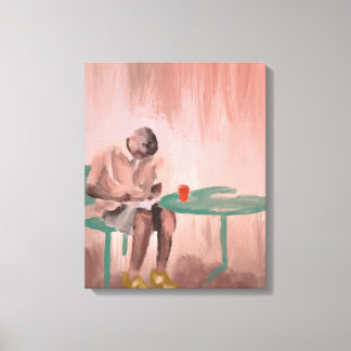 Lienzo Crossword en el Café Painting