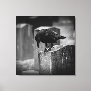 Lienzo Crow en el cementerio caído