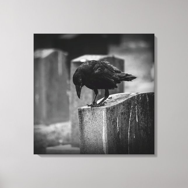 Lienzo Crow en el cementerio caído (Anverso)