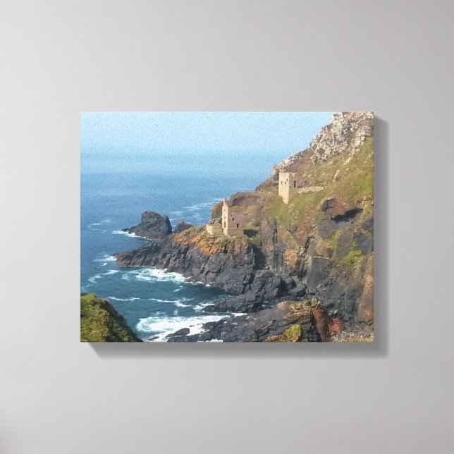 Lienzo Crown Mines Botallack Cornwall England (Anverso)