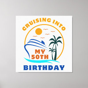 Lienzo Crucero hacia mi cumpleaños 50 en barco