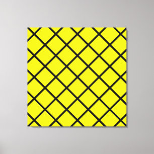 Lienzo Cruces de líneas de la crisis negra amarilla envue