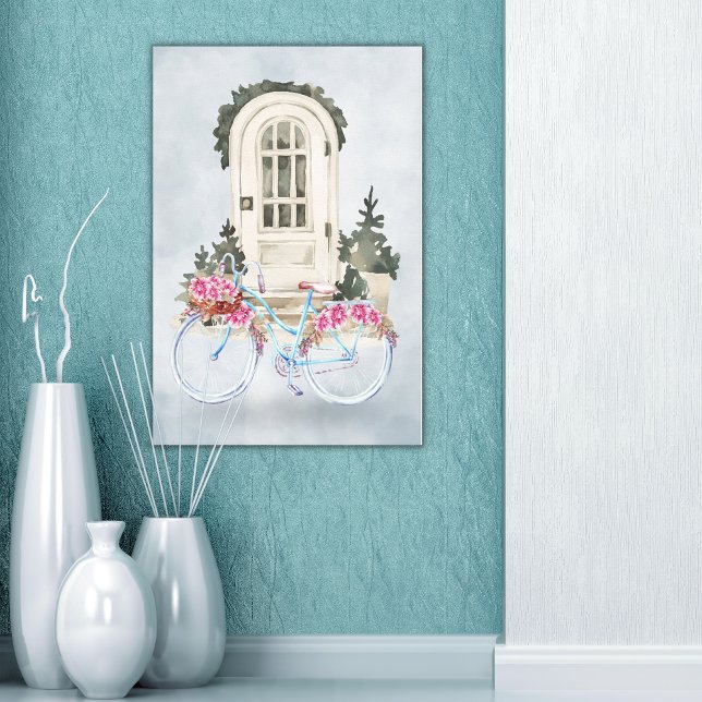 Lienzo Cruiser de bicicleta con flores estirado (Subido por el creador)