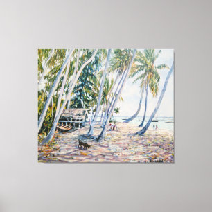 Lienzo Crujir las palmas Zanzíbar 2002