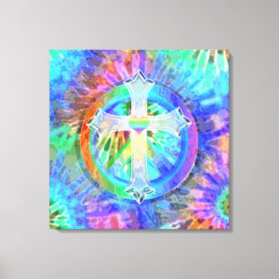 Lienzo Cruz y signo de la paz