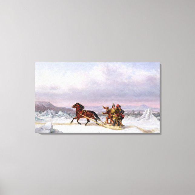 Lienzo Cruzando la San Lorenzo (Anverso)