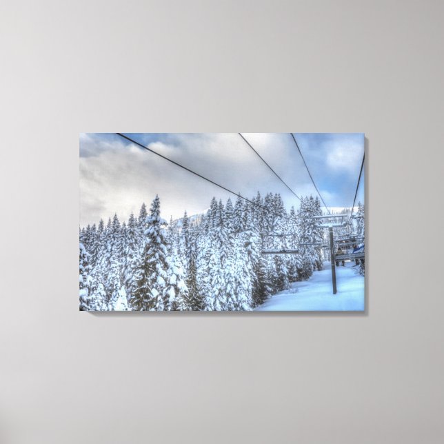 Lienzo Crystal Mountain Ski Resort, cerca de Mt. Rainier  (Anverso)