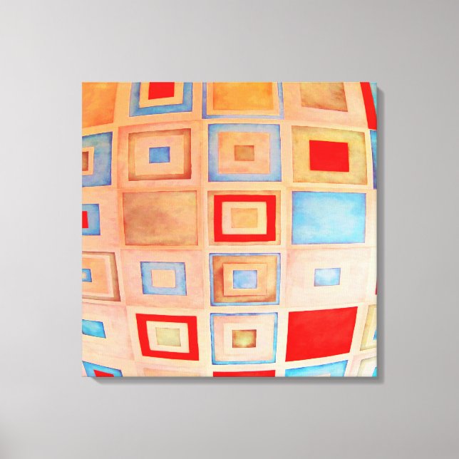 Lienzo Cuadrados coloreados (Anverso)