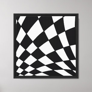 Lienzo Cuadrícula Curva   Moderno
