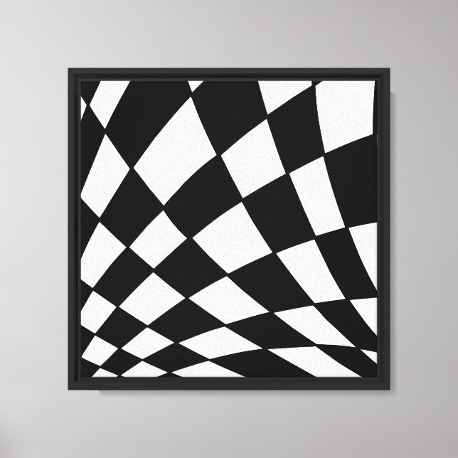 Lienzo Cuadrícula Curva | Moderno (Anverso)