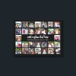 Lienzo Cuadrícula de 30 Collages de fotos - 2 cuadros de<br><div class="desc">Usa 30 fotos SQUARE para crear un collage de fotos personal. Este diseño moderno y limpio incluye 2 bloques de texto: 1 en un guión moderno y 1 en una fuente san serif para añadir un nombre o un nombre de familia. El color de fondo se puede cambiar en el...</div>