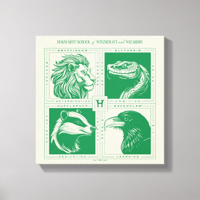 Lienzo Cuadrícula de animales domésticos HOGWARTS™ (Anverso)