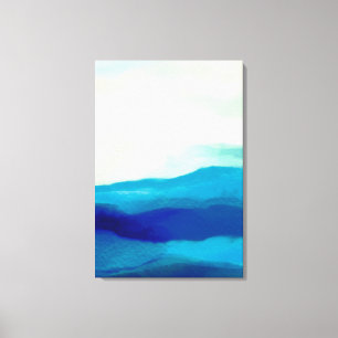 Lienzo Cuadros abstractos de color turquesa y océano azul