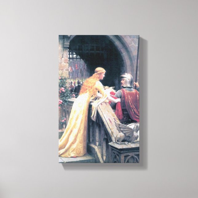 Lienzo Cuadros antiguos de caballero medieval (Anverso)