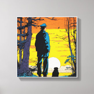 Lienzo Cuadros de pared de la puesta de sol impresionante