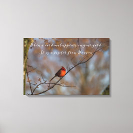 Lienzo Cuando aparece un cardenal en la fotografía de su 