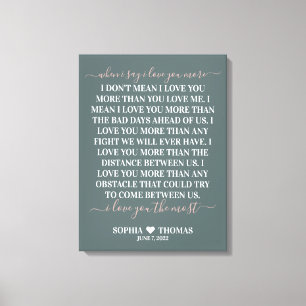 Lienzo Cuando digo que te amo más aniversario de bodas 