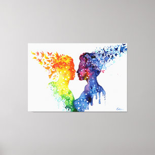 Lienzo cuando el amor te da mariposas