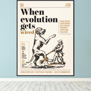 Lienzo Cuando la evolución se conecta están involucrados