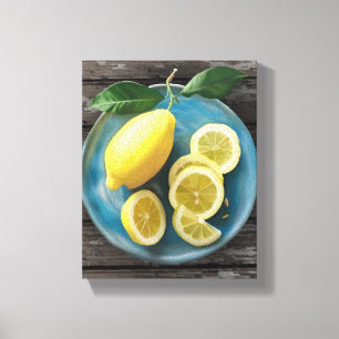 Lienzo Cuando la Vida te Da Limones   Tazón de Limón Acua