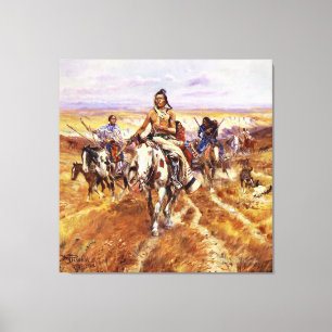 Lienzo "Cuando las llanuras eran suyas" por Charles M Rus