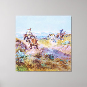 Lienzo “Cuando las vacas eran salvajes” de Charles M Russ
