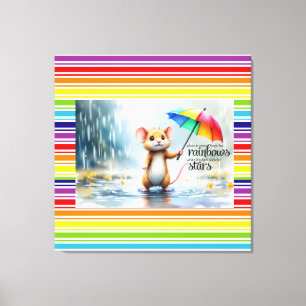 Lienzo Cuando llueve busca arcos de lluvia. Pintura del r