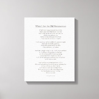 Lienzo Cuando soy una anciana Cabalera III