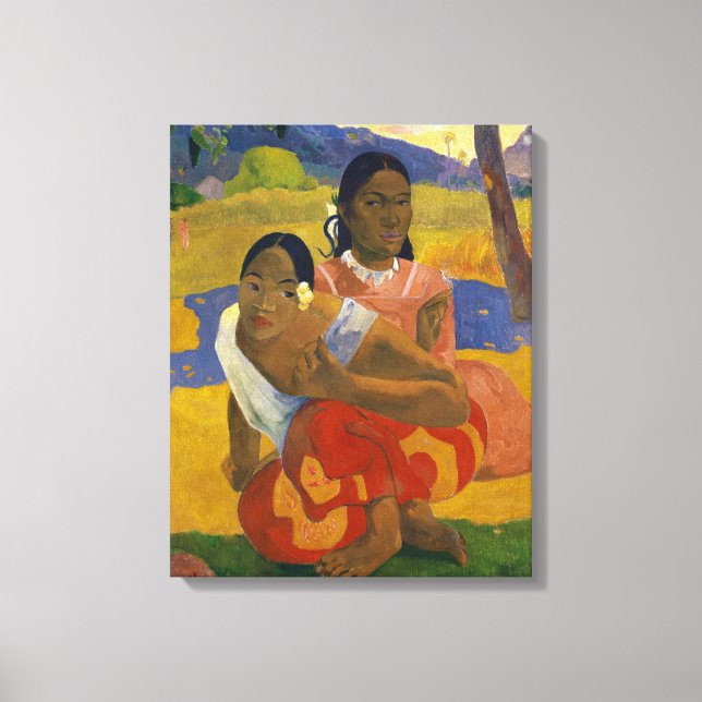 Lienzo ¿Cuándo te vas a casar? de Paul Gauguin (1892) (Anverso)