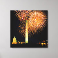 Cuarto de julio, pantalla de fuegos artificiales, 