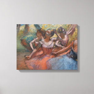 Lienzo Cuatro bailarinas de ballet en el escenario de Deg