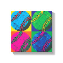 Cuatro Baseballs en diferentes colores