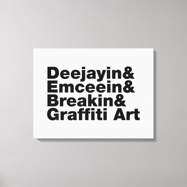 Lienzo Cuatro elementos del hip hop (Anverso)