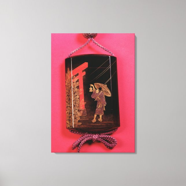 Lienzo Cuatro fundas en la entrada que representan a un h (Anverso)