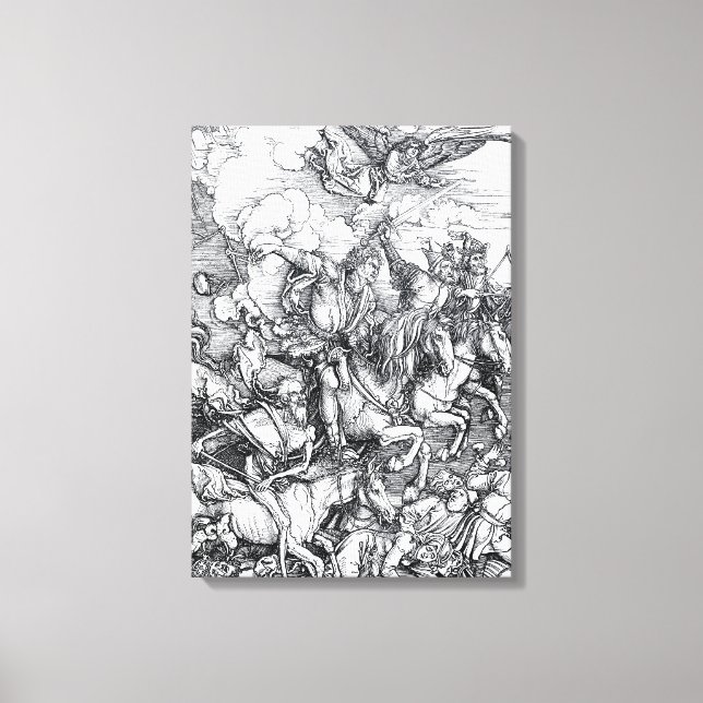 Lienzo Cuatro jinetes del Apocalipsis - Albrecht Durer (Anverso)