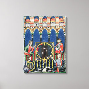 Lienzo Cuatro jugadores árabes del backgammon