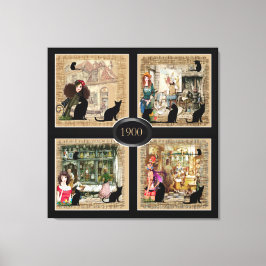 Lienzo Cuatro veces Anton Pieck