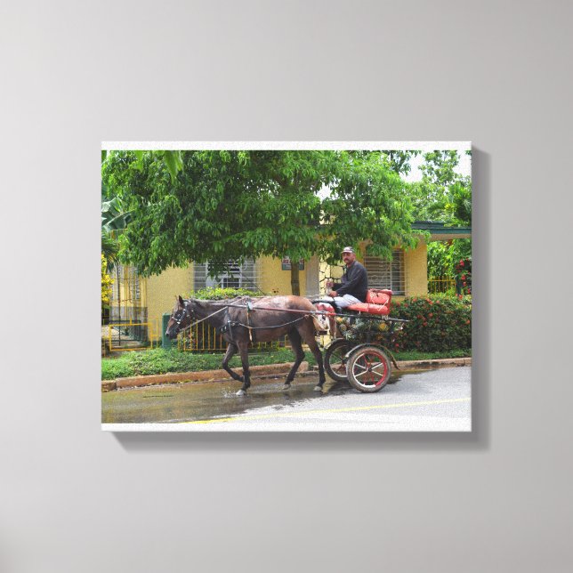 Lienzo Cuba Horse Drake Cart (Anverso)