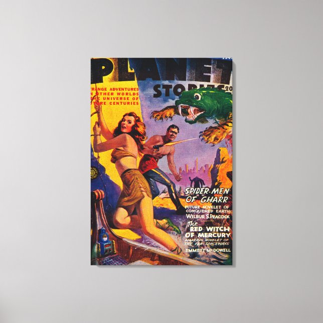 Lienzo Cubierta 4 de la revista Planet Stories (Anverso)