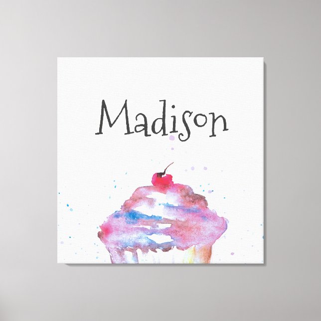 Lienzo Cubierta de color de agua personalizada Nursera de (Anverso)