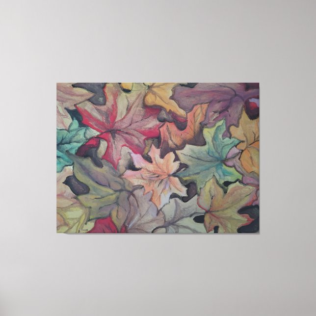 Lienzo Cubierta de hojas de otoño (Anverso)