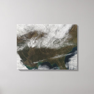 Lienzo Cubierta de nieve que estira de Tejas del noreste