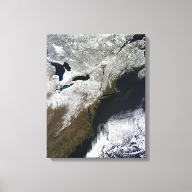 Lienzo Cubierta de nieve que se extiende desde Canadá (Anverso)