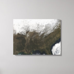 Lienzo Cubierta de nieve sobre los Estados Unidos