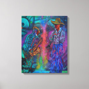 Lienzo Cubism Jazz Musicians