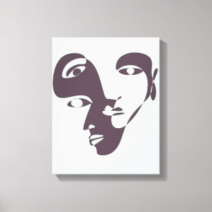 Lienzo Cubismo de dibujo contemporáneo Resumen de líneas