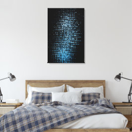 Lienzo Cubos azules abstractos