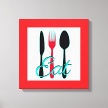Cuchador, Cuchillo y Cuchara de Cocina Rojo, Negro