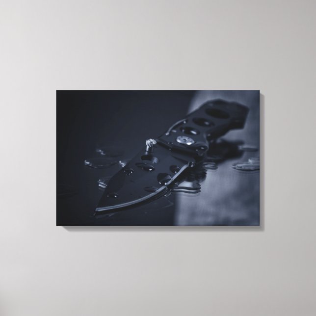 Lienzo Cuchillo negro (Anverso)