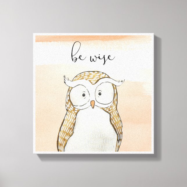 Lienzo Cuddlies Owl | Ser sabio (Anverso)